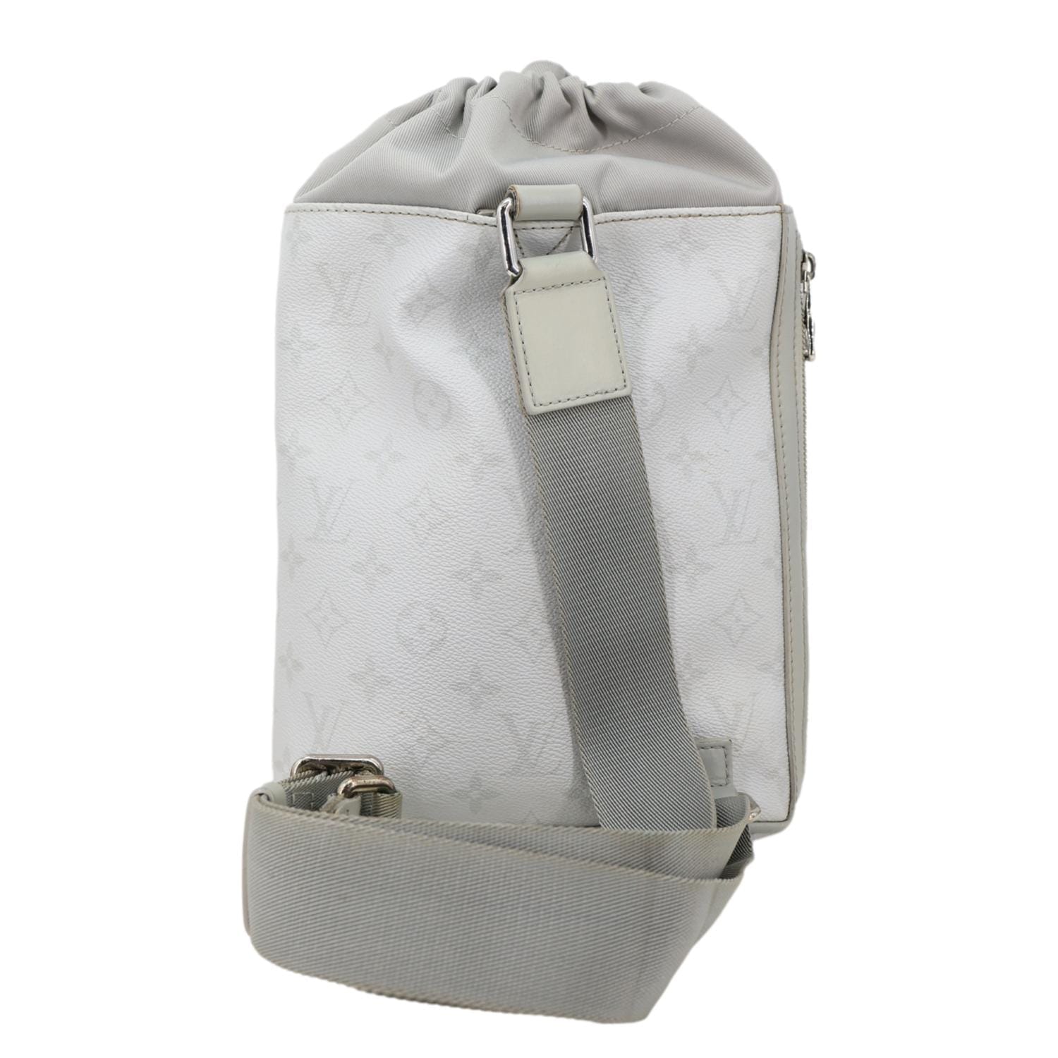 LOUIS VUITTON Chalk Sling Monogram Canvas Crossbody Bag Grey