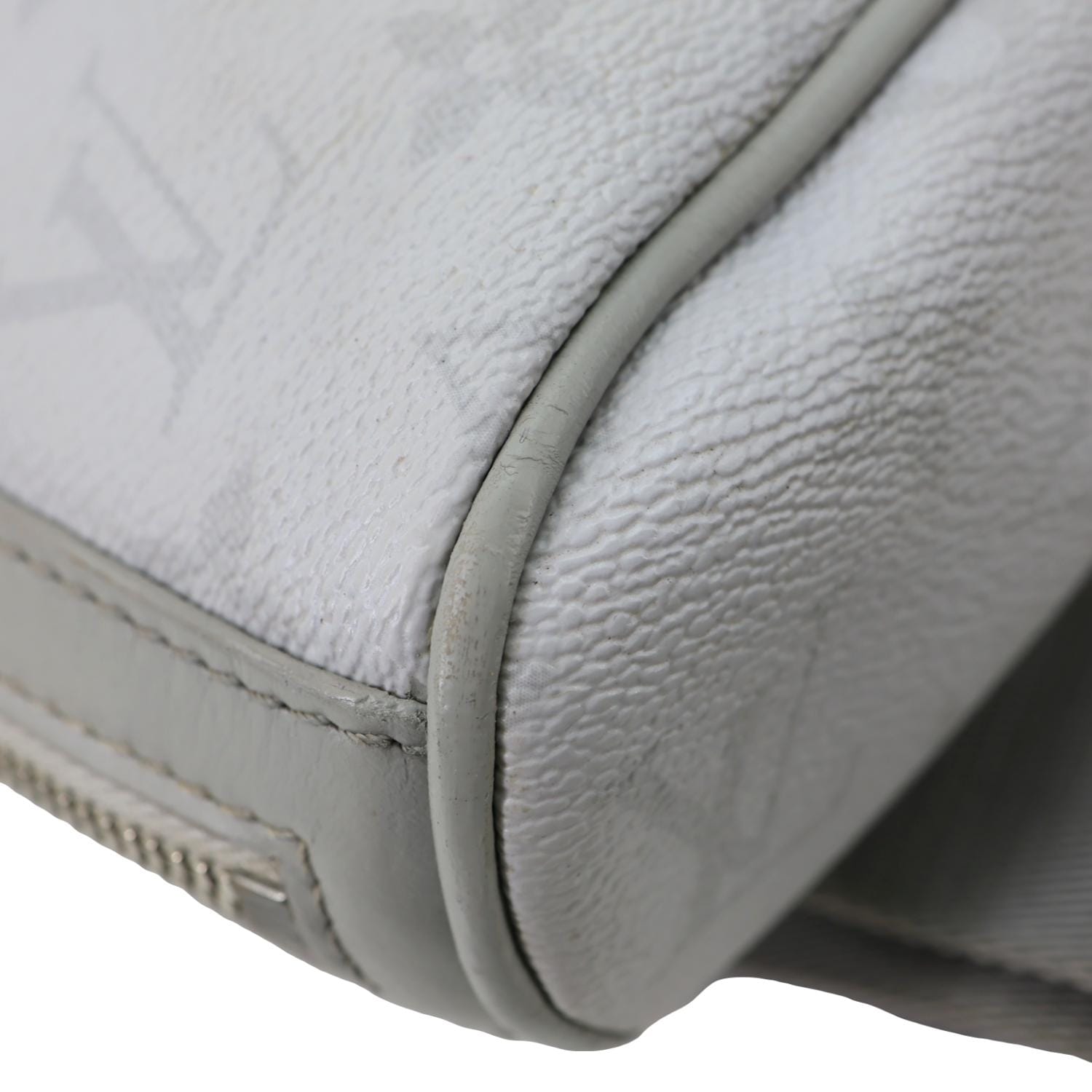 LOUIS VUITTON Chalk Sling Monogram Canvas Crossbody Bag Grey