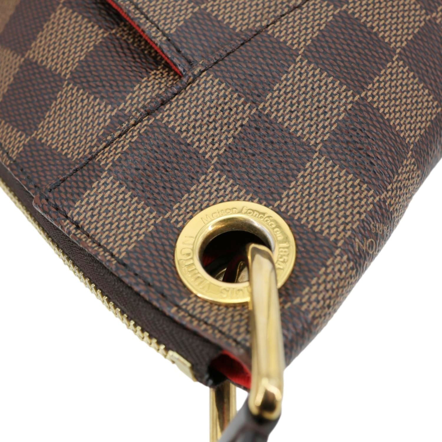 LOUIS VUITTON South Bank Besace Damier Ebene Crossbody Bag Brown