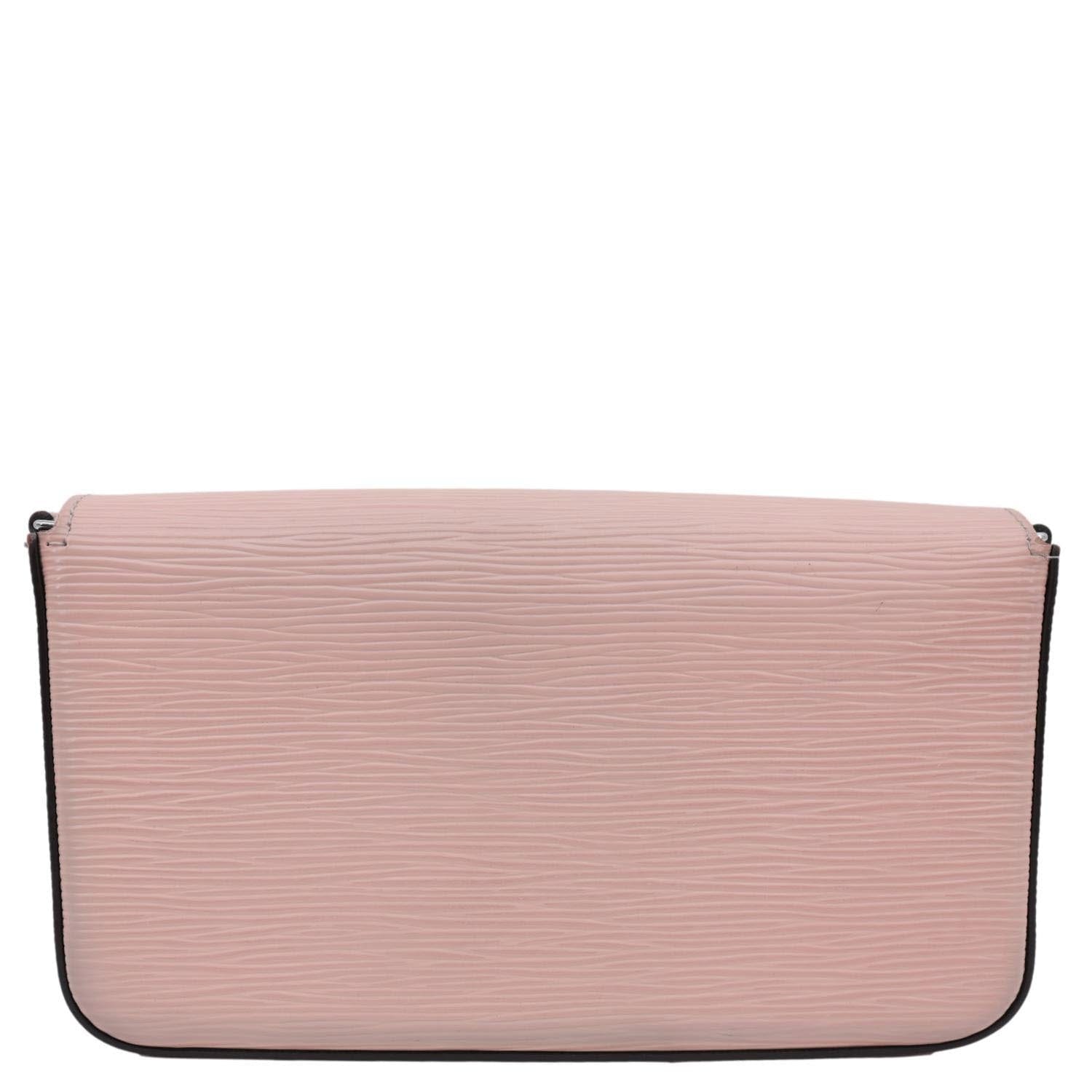 LOUIS VUITTON Felicie Pochette Epi Leather Crossbody Bag Pink