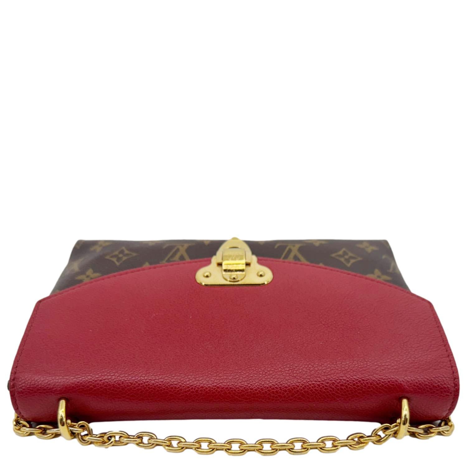 LOUIS VUITTON Saint Placide Monogram Canvas Crossbody Bag Cerise