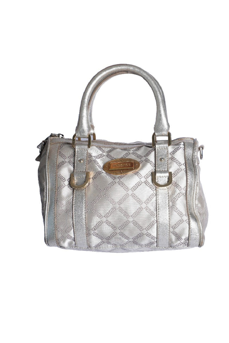 Versace Leather Trimmed Nylon Tote Bag