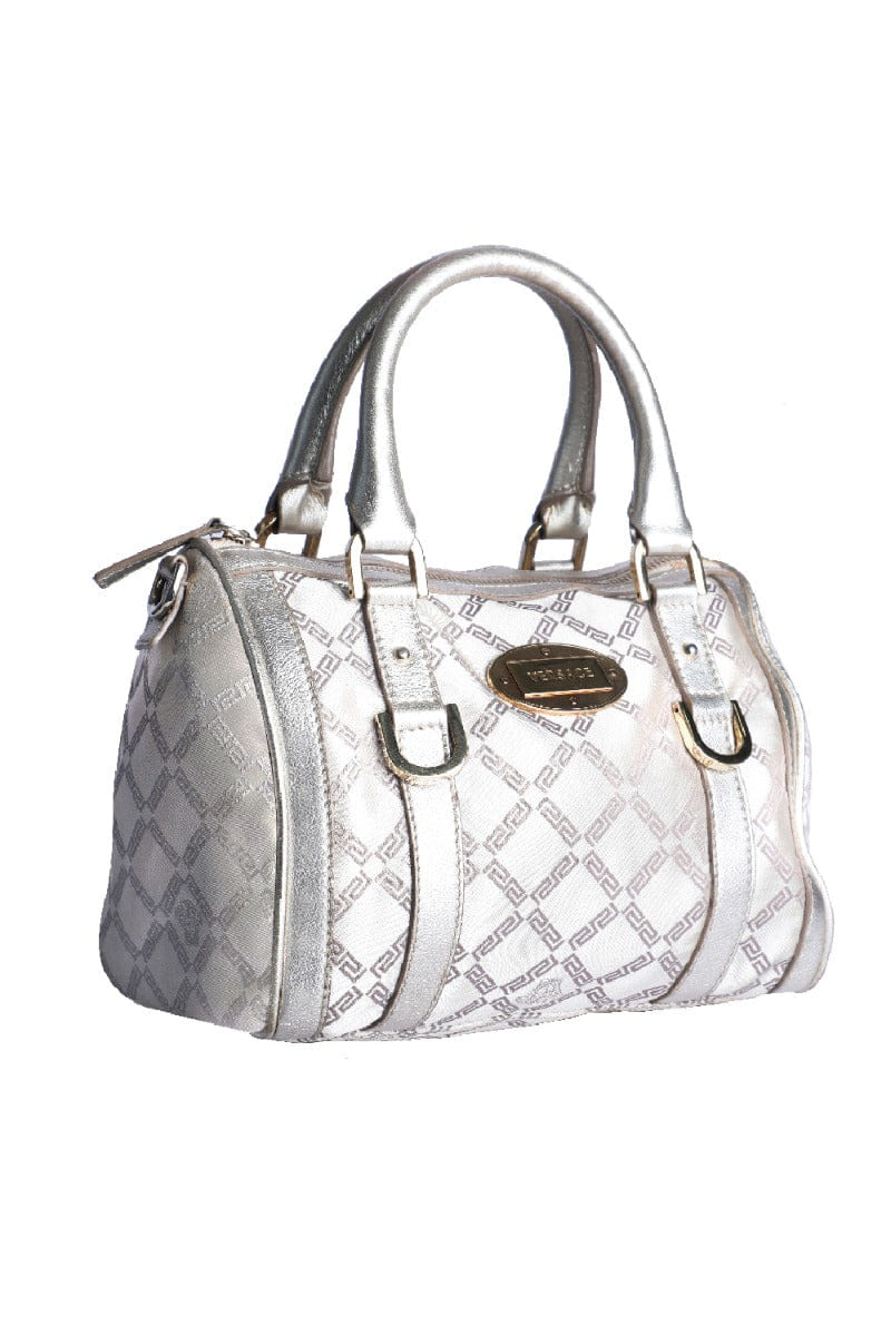 Versace Leather Trimmed Nylon Tote Bag