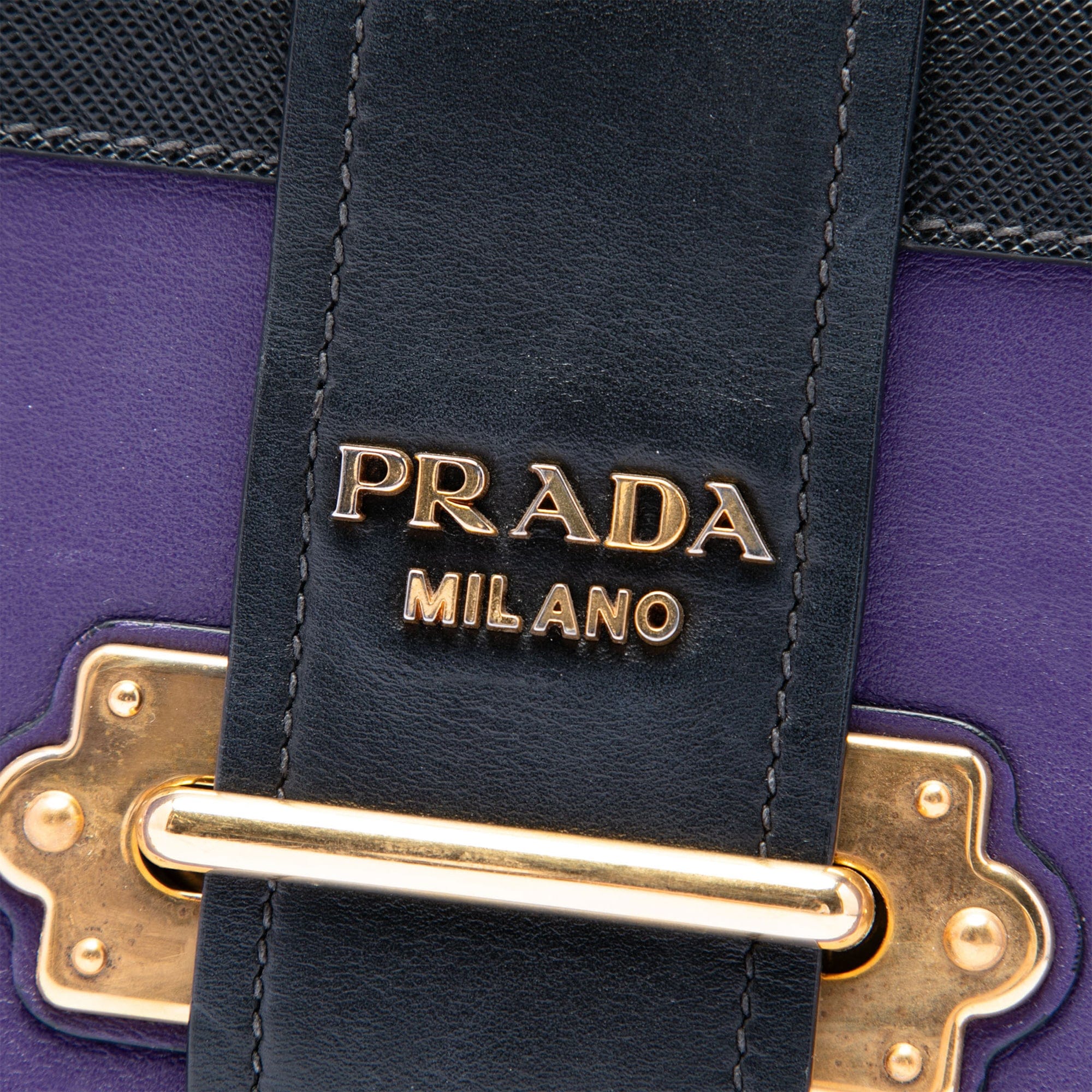 Prada Saffiano Trimmed City Calf Cahier Crossbody
