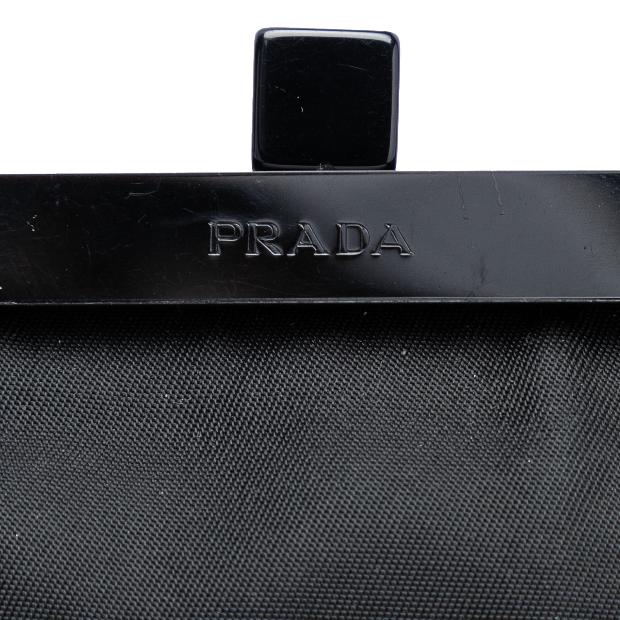 Prada Tessuto Kisslock Frame Chain Crossbody