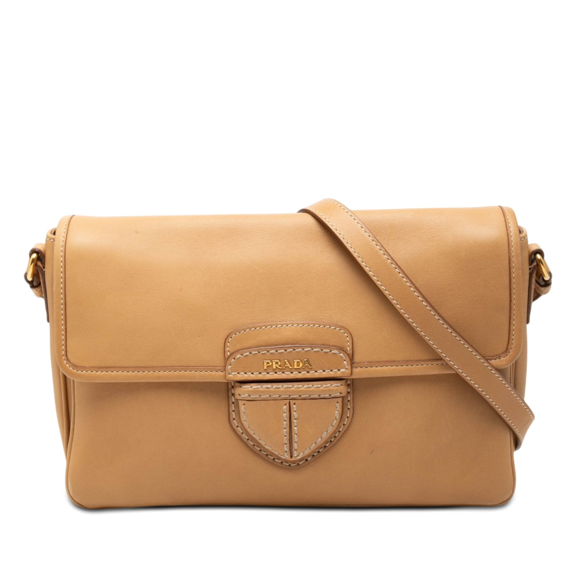 Prada City Calf Pattina Crossbody
