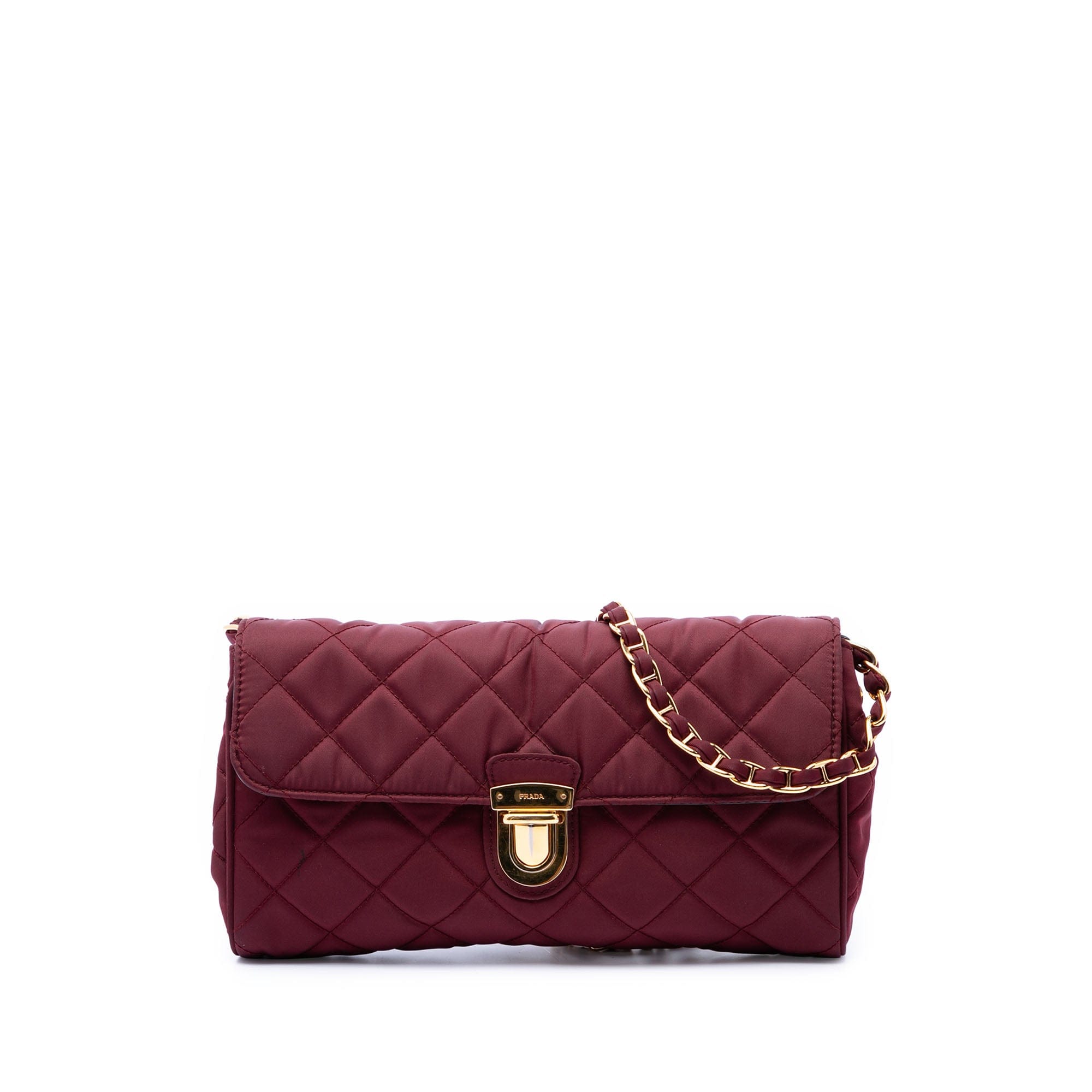 Prada Impuntu Tessuto Chain Crossbody