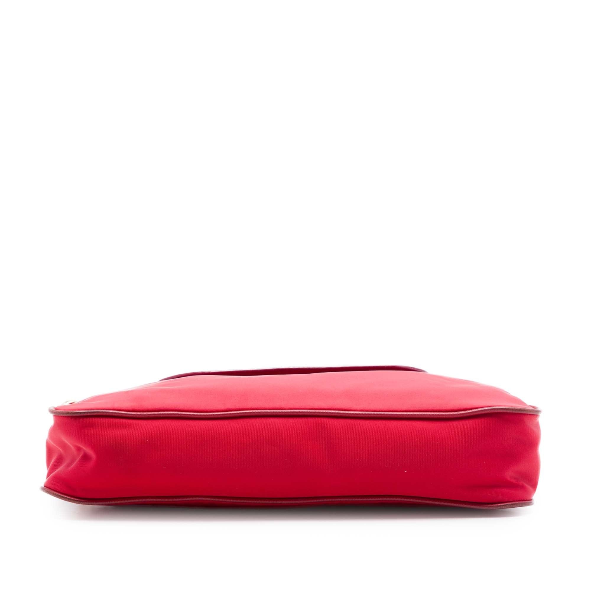 Prada Saffiano Trimmed Tessuto Chain Crossbody