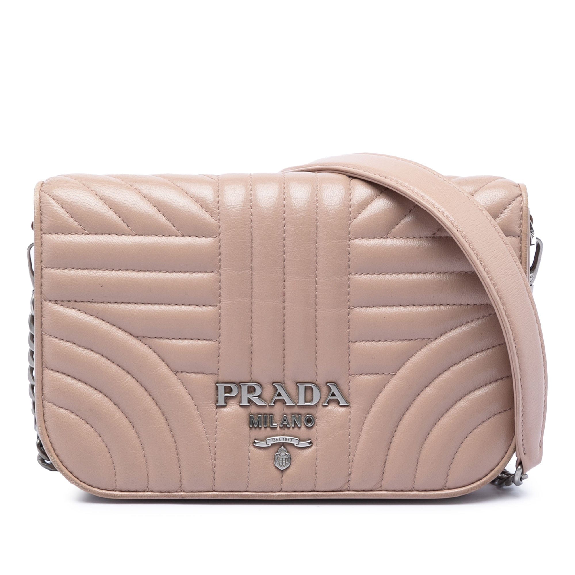 Prada Mini Soft Calf Impunture Diagramme Crossbody