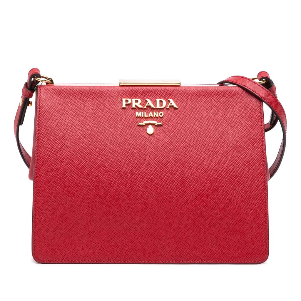 Prada Saffiano and City Calf Light Frame Crossbody