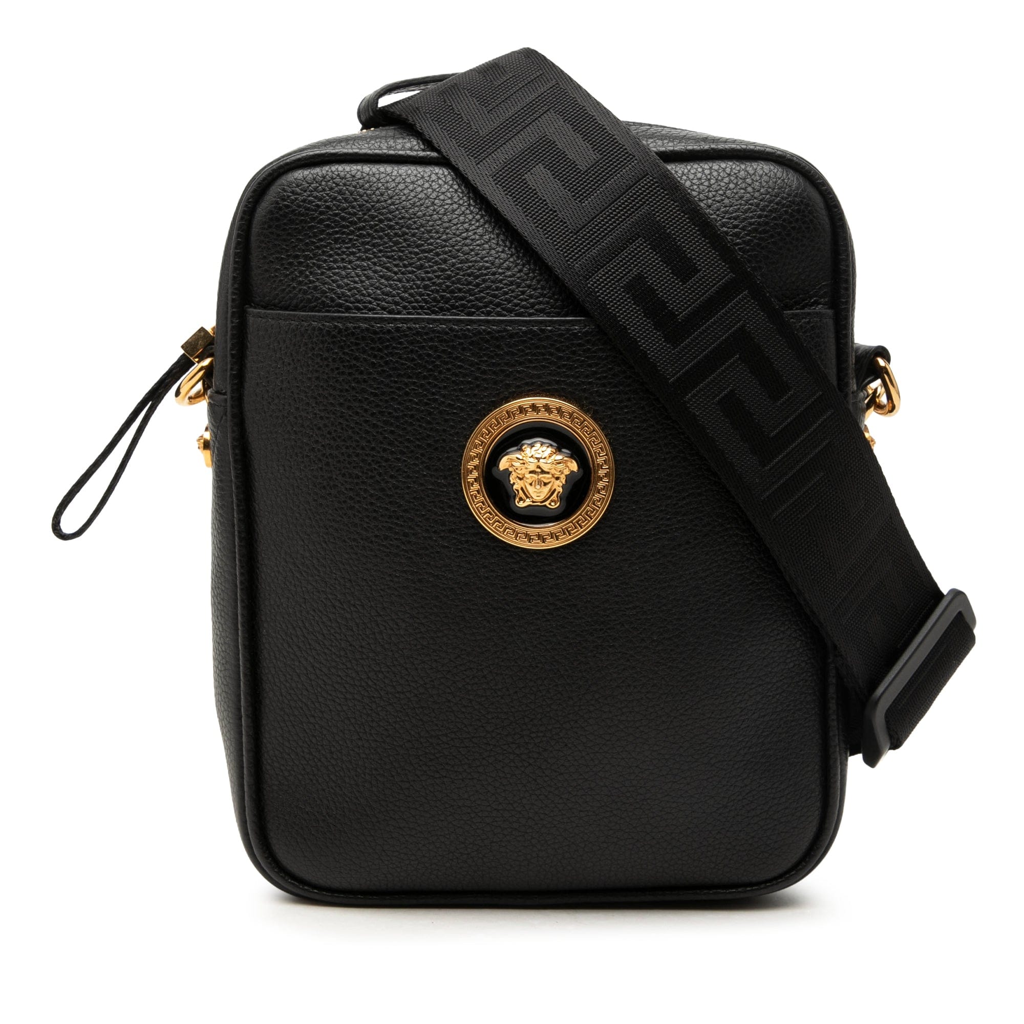 Versace Leather Medusa Crossbody