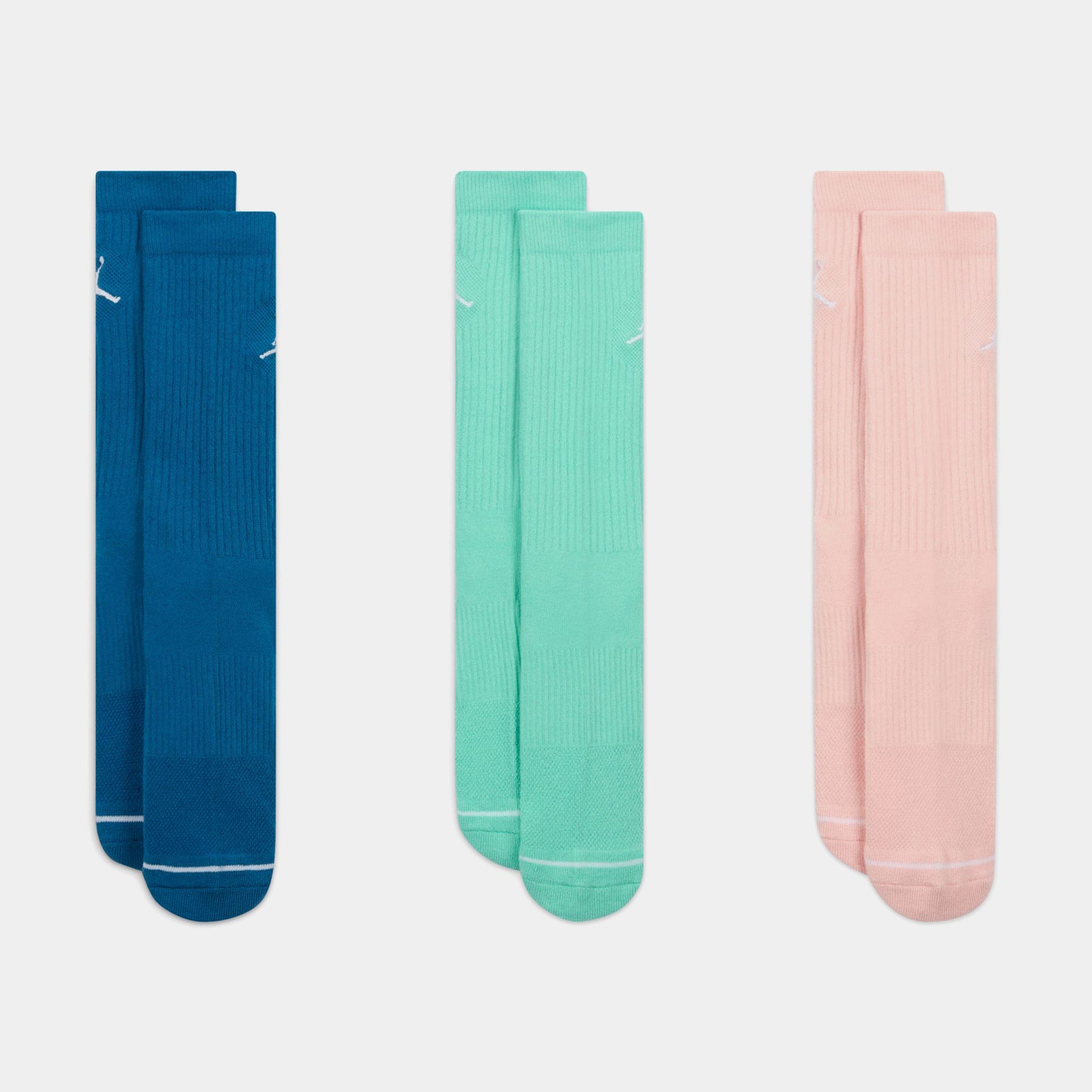 Air Jordan Everyday Crew 3 Pack Mens Socks (Blue/Pink)