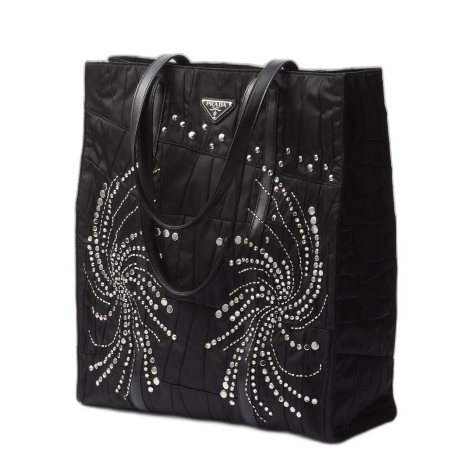 Prada Re - Nylon Large Recycled Nylon Tote - Nero
