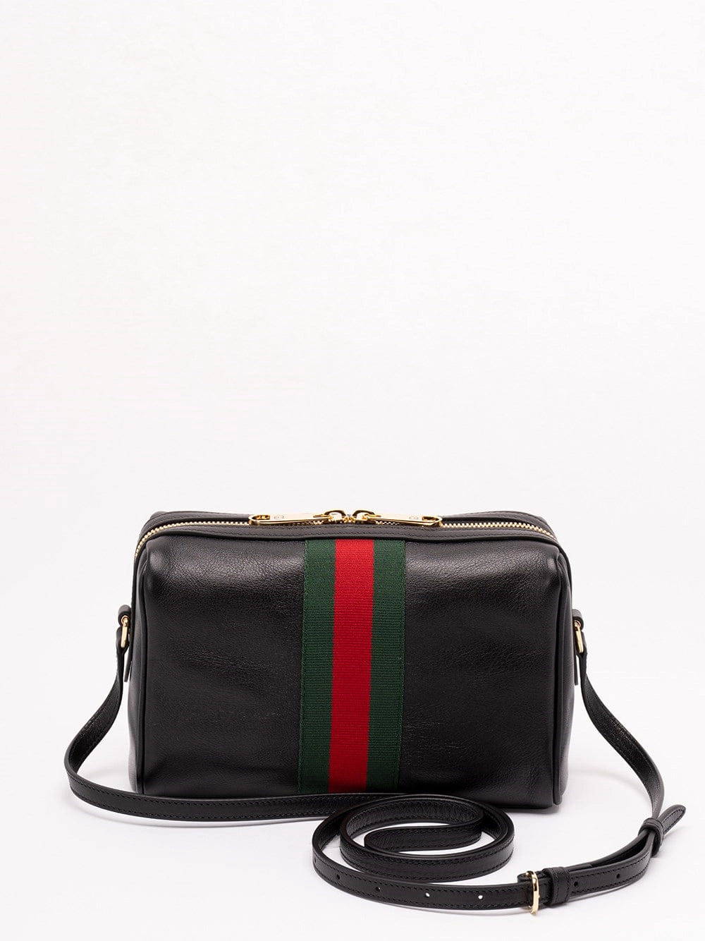 Gucci Women Horsebit Web Crossbody Bag