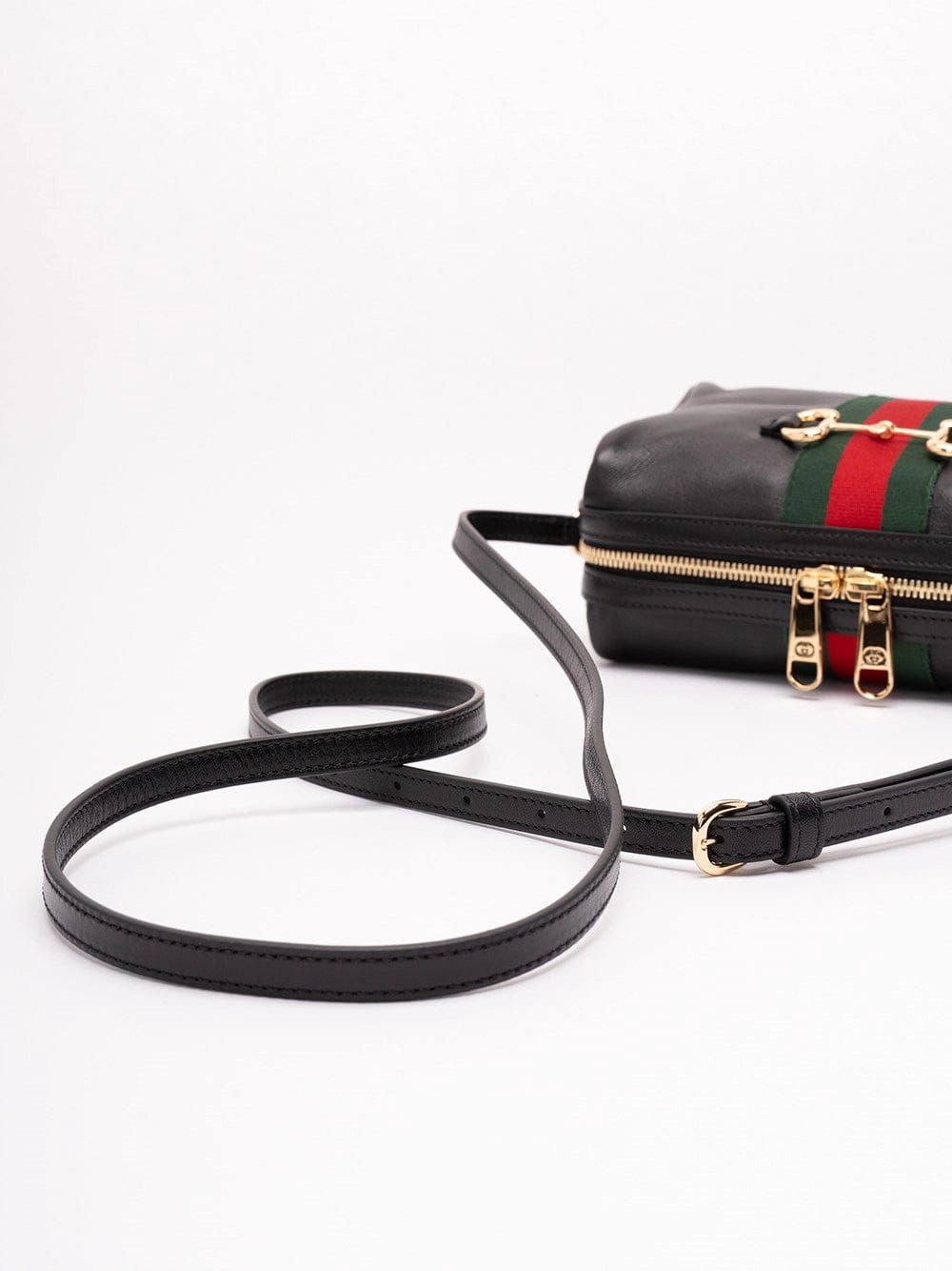Gucci Women Horsebit Web Crossbody Bag