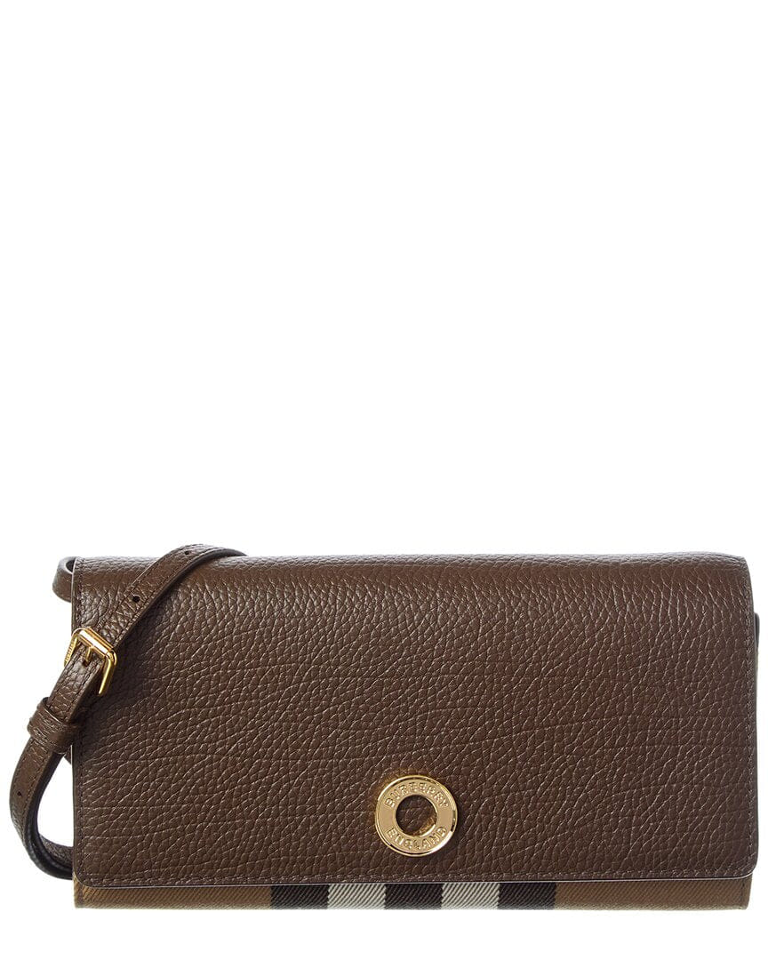 Burberry Check Canvas & Leather Crossbody