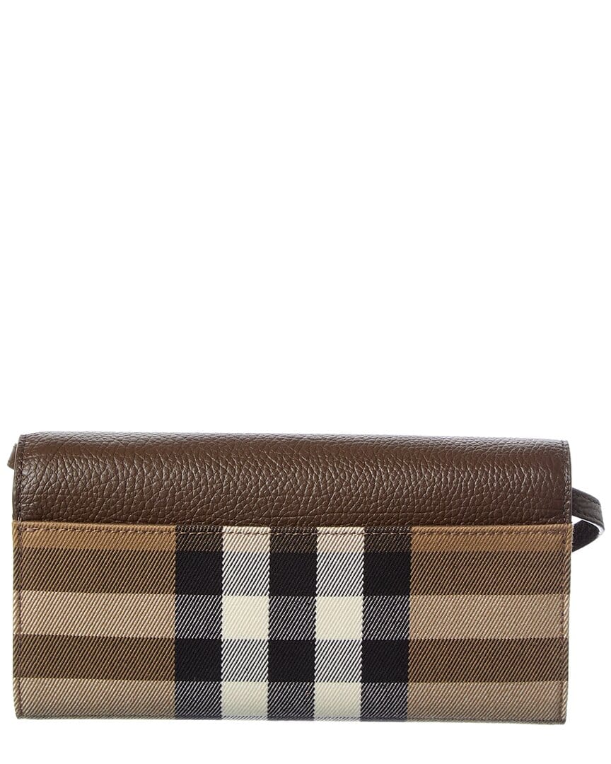 Burberry Check Canvas & Leather Crossbody