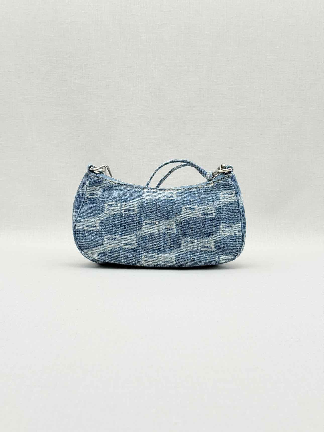 Balenciaga Le Cagole Blue Logo Crossbody