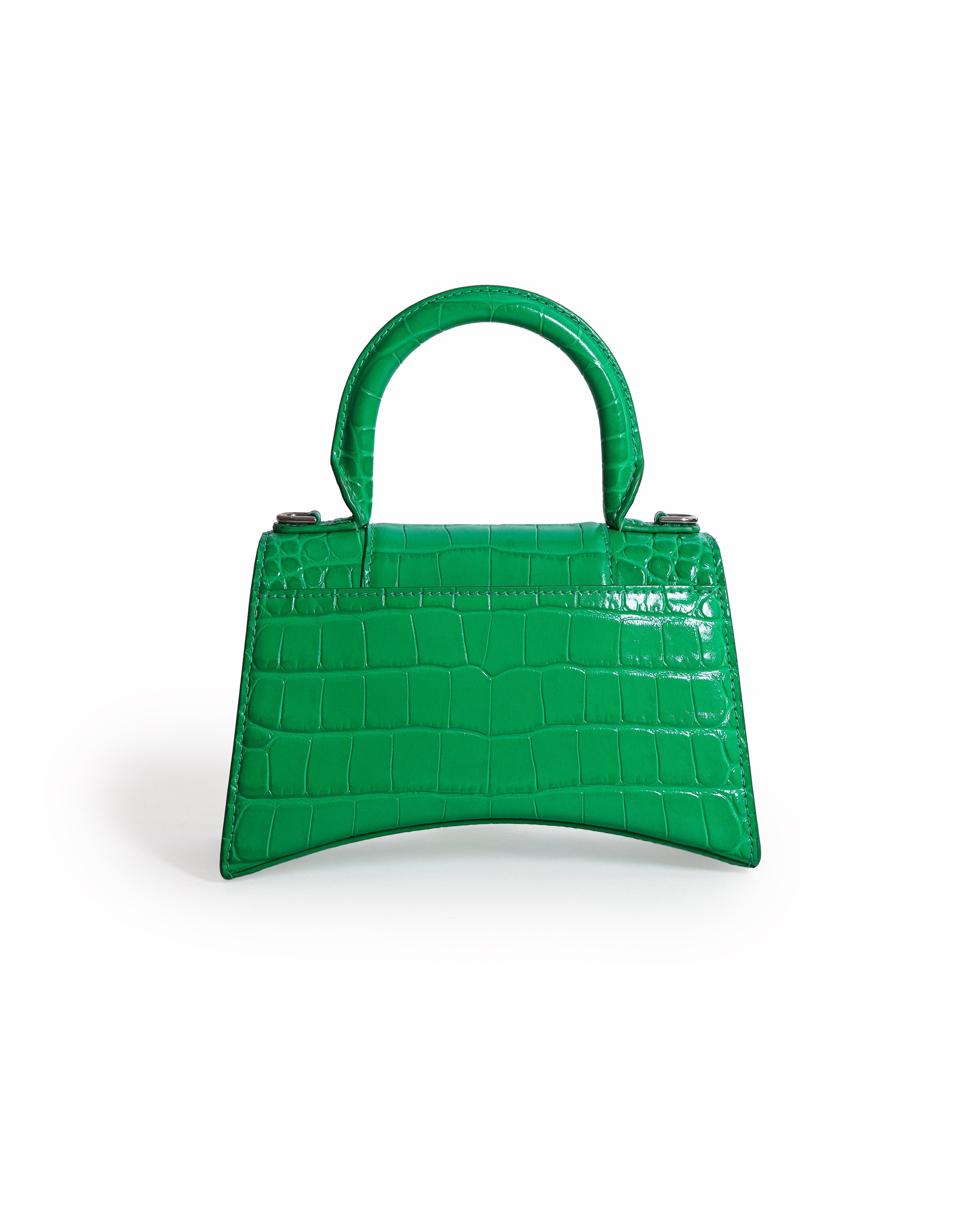 Balenciaga Hourglass XS Croc - Embossed Crossbody Bag