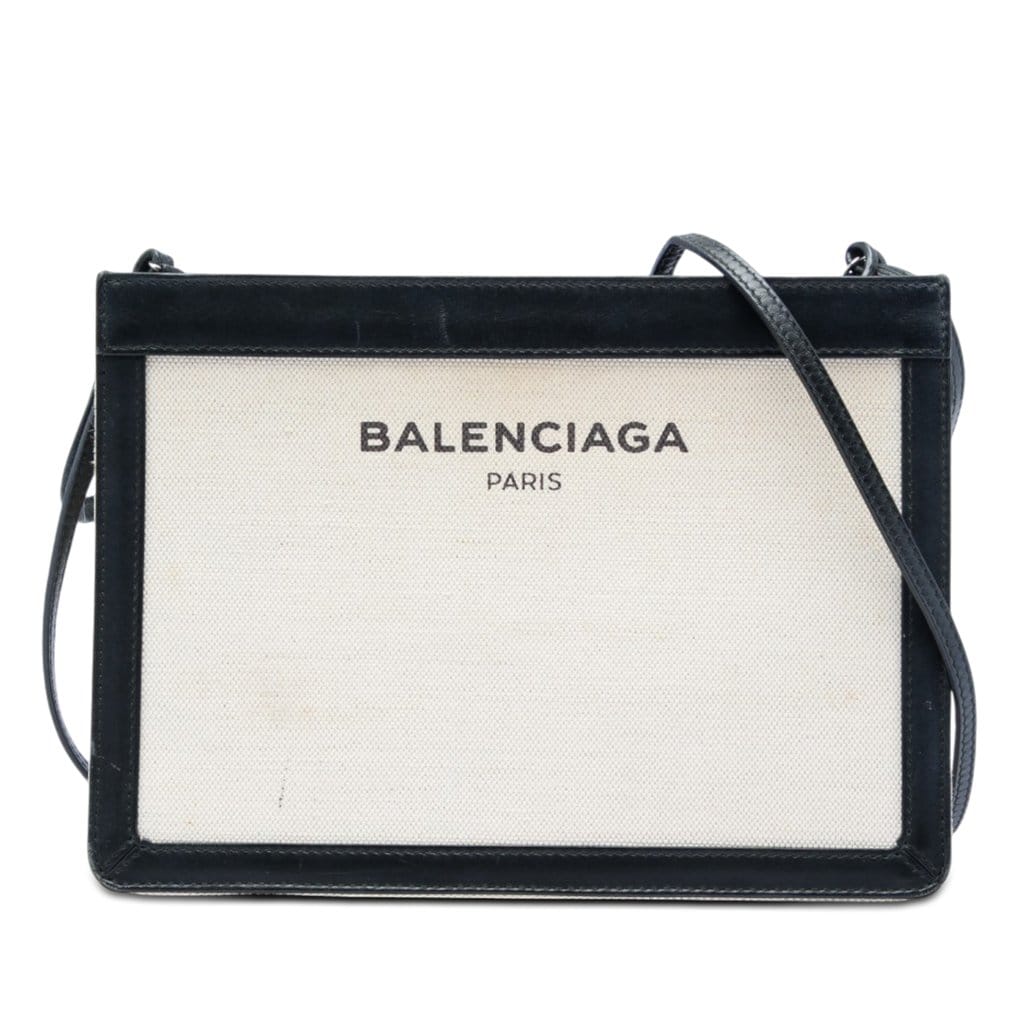 Balenciaga Canvas Navy Pochette Crossbody