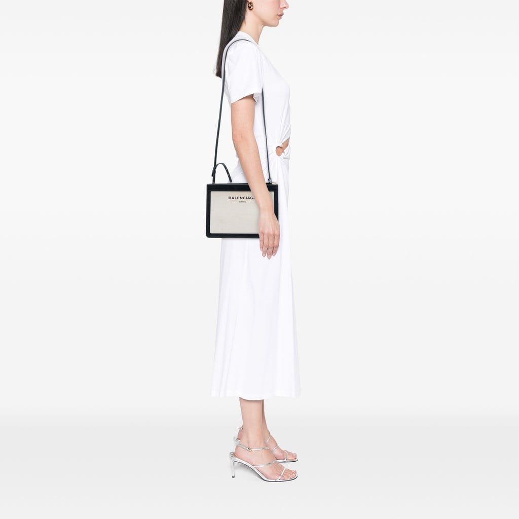 Balenciaga Canvas Navy Pochette Crossbody