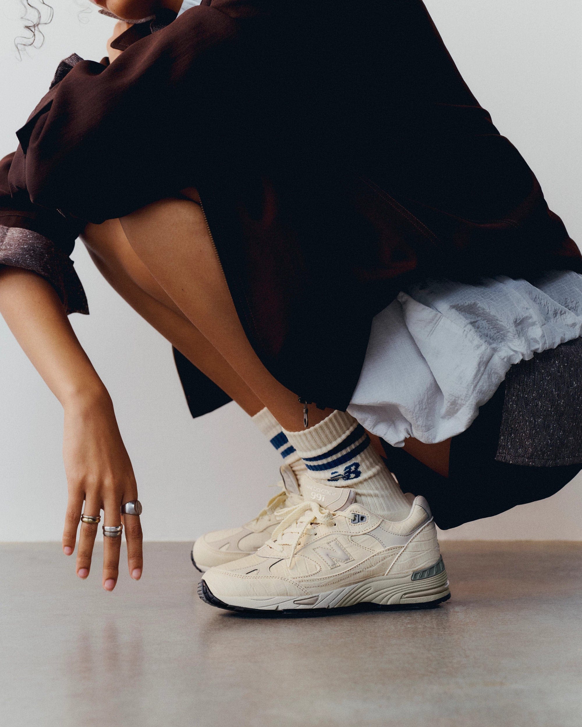 New Balance Women's W991v1 Croc Skin Made in UK
