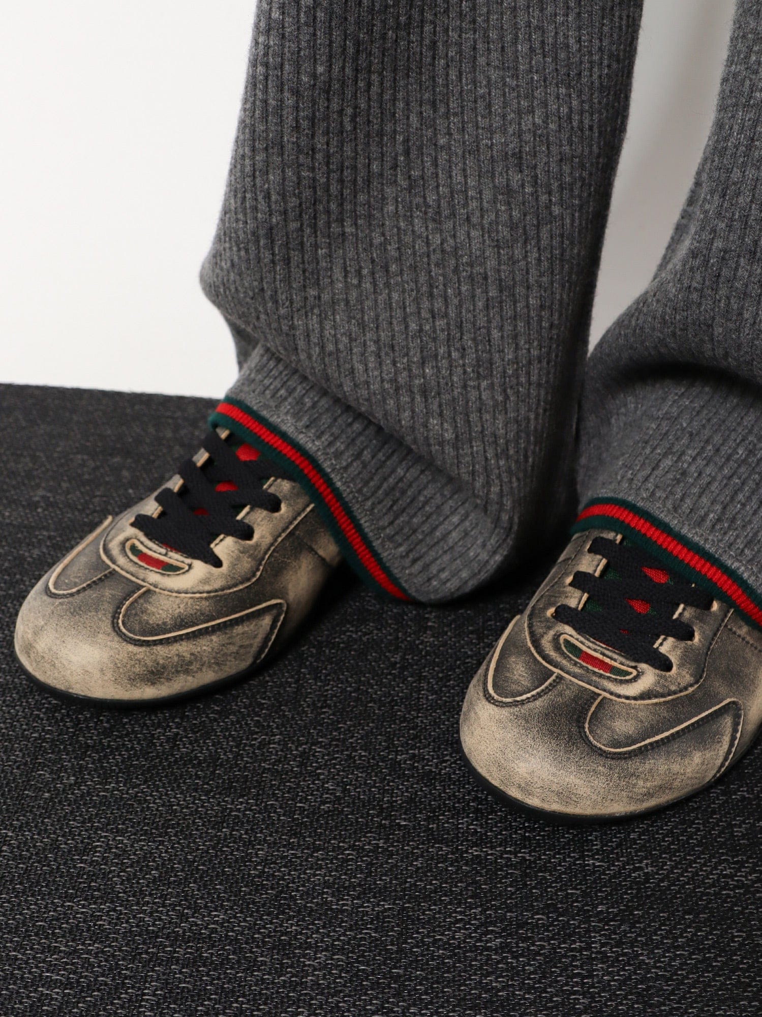 Gucci Shift délavé leather sneakers