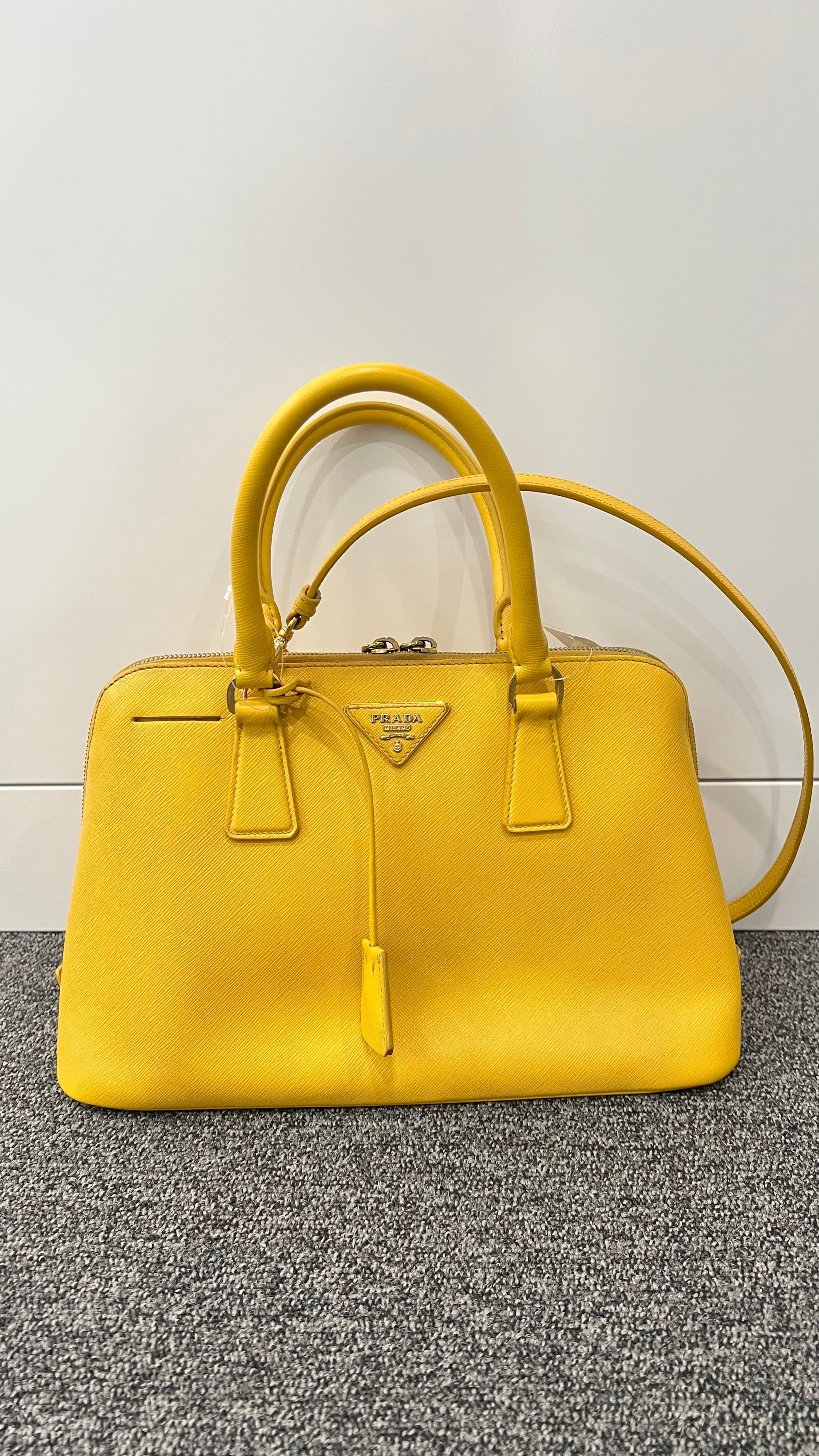 Prada 2WAY Handbag 46214 Saffiano Yellow B0209CNECS