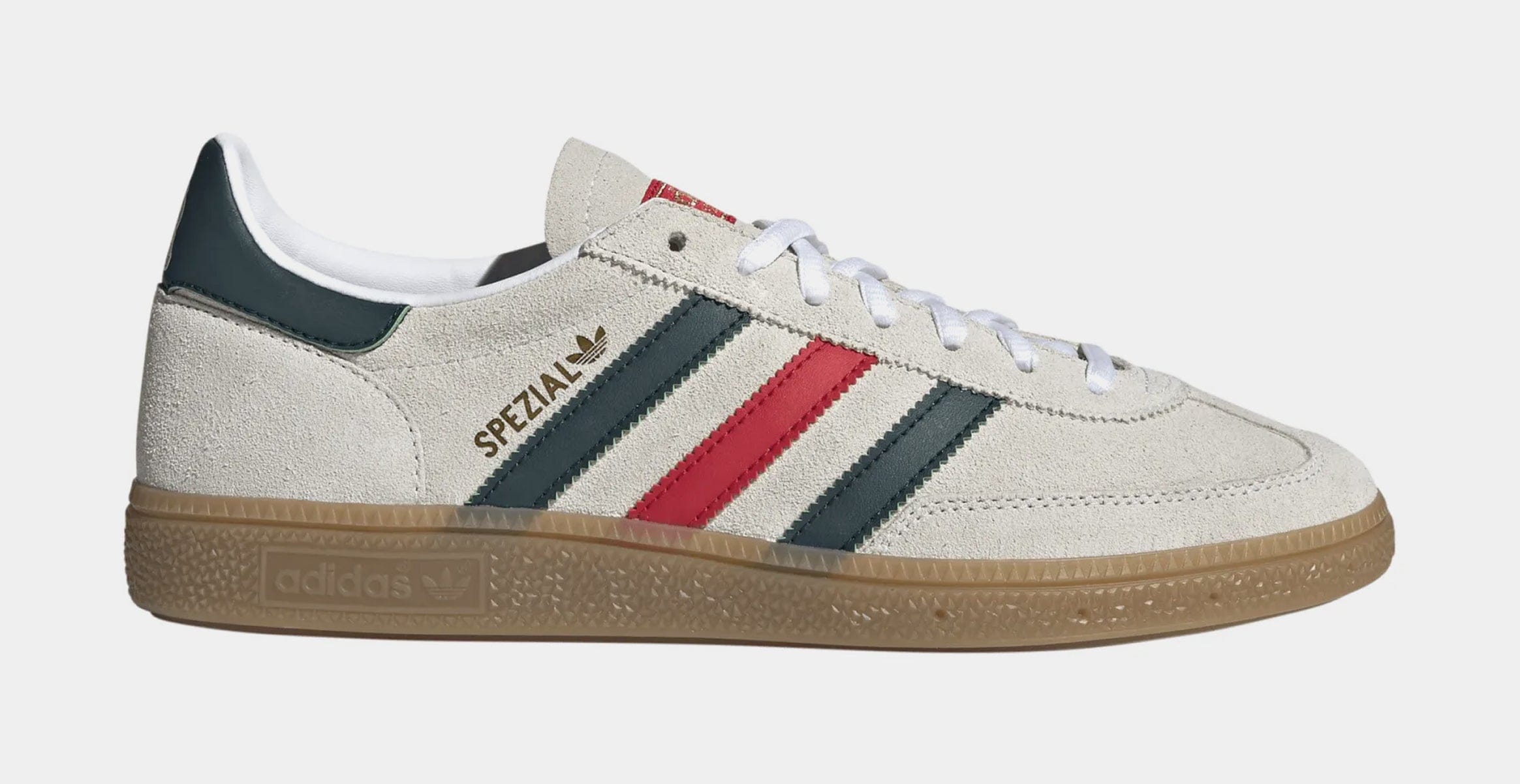 adidas Mexico Handball Spezial Mens Lifestyle Shoes (Cloud White/Aurora Ivy/Better Scarlet)