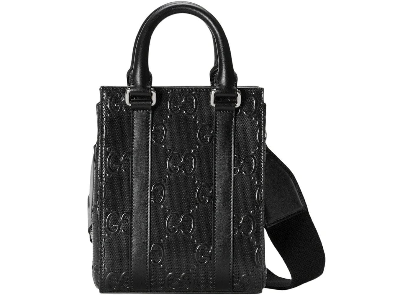 Gucci Gg Embossed Tote Bag Black