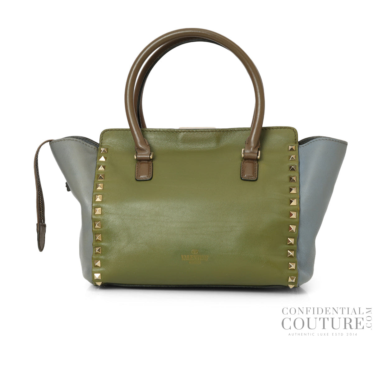 Valentino Multicolore Leather Small Rockstud Trapeze Tote Bag