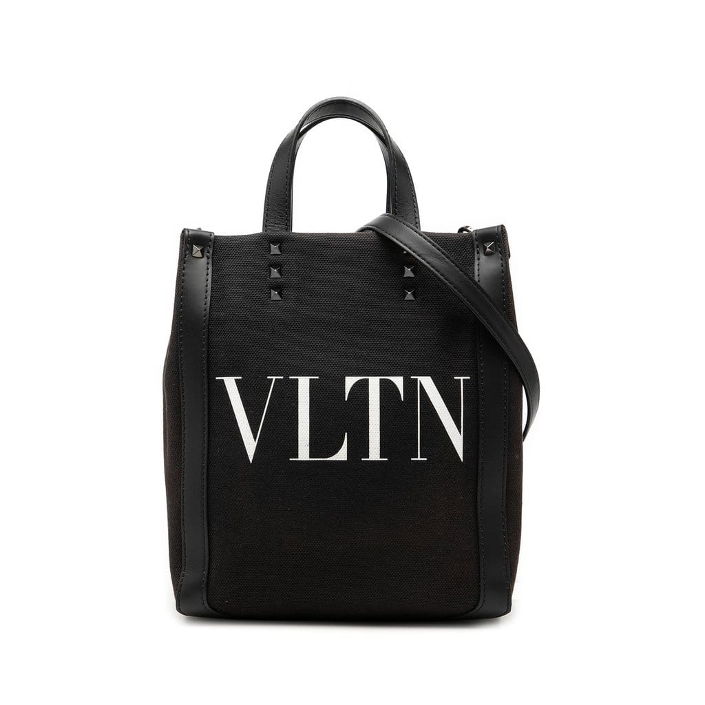 Valentino Mini Canvas Rockstud VLTN Tote