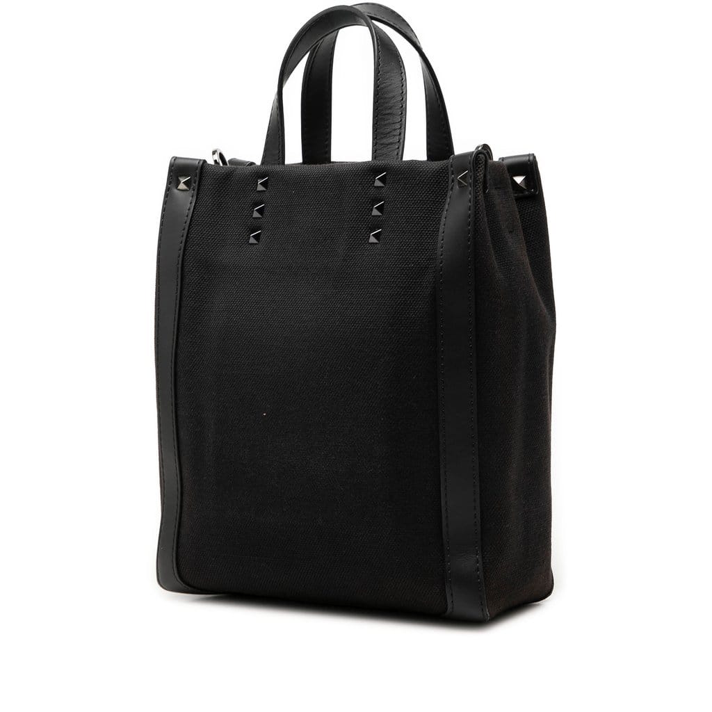 Valentino Mini Canvas Rockstud VLTN Tote