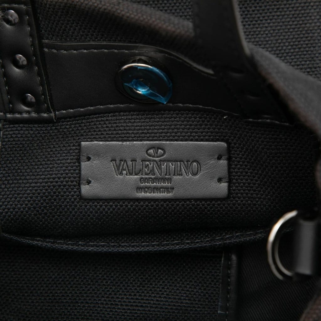 Valentino Mini Canvas Rockstud VLTN Tote