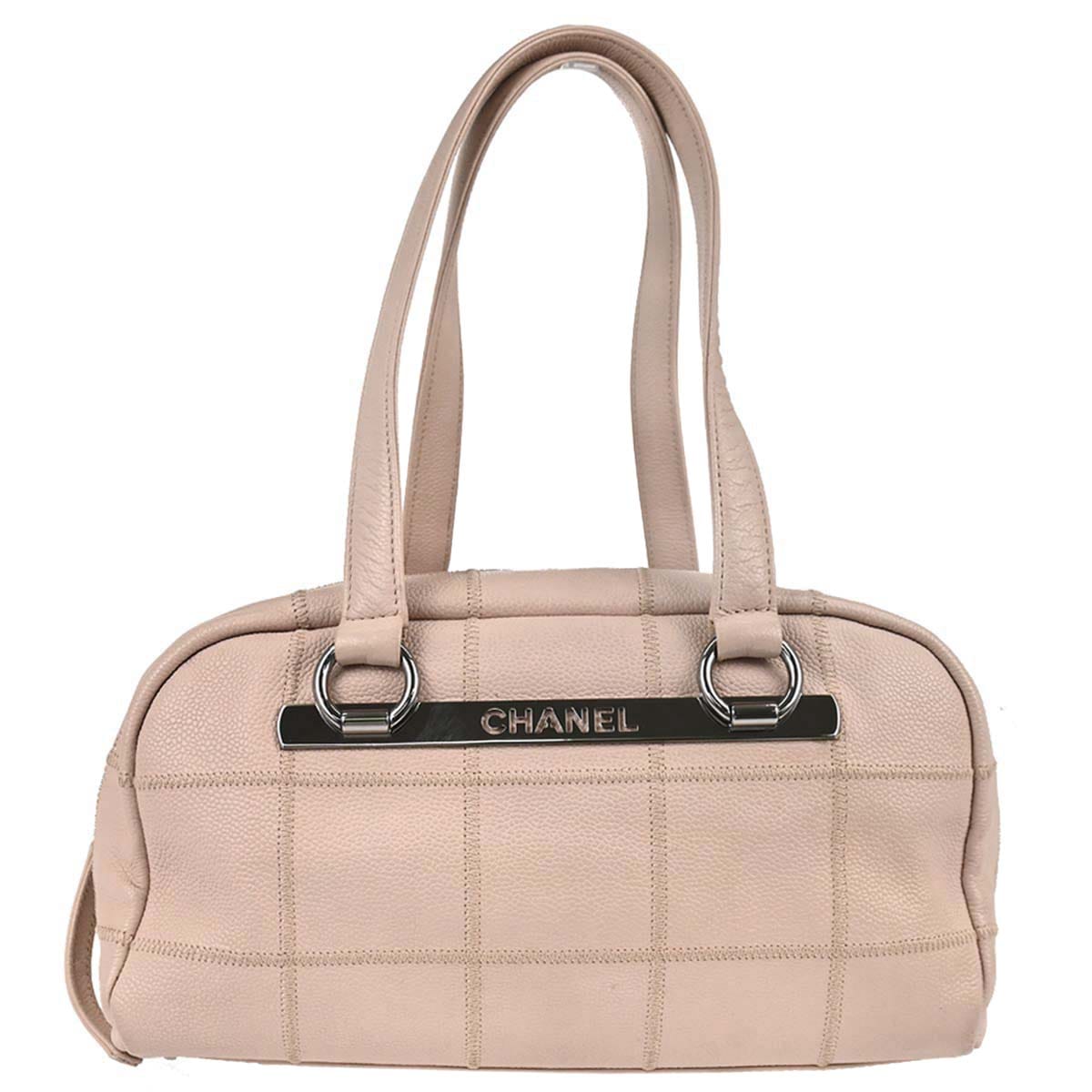 Chanel 2005 - 2006 Light Pink Caviar Skin Choco Bar Handbag