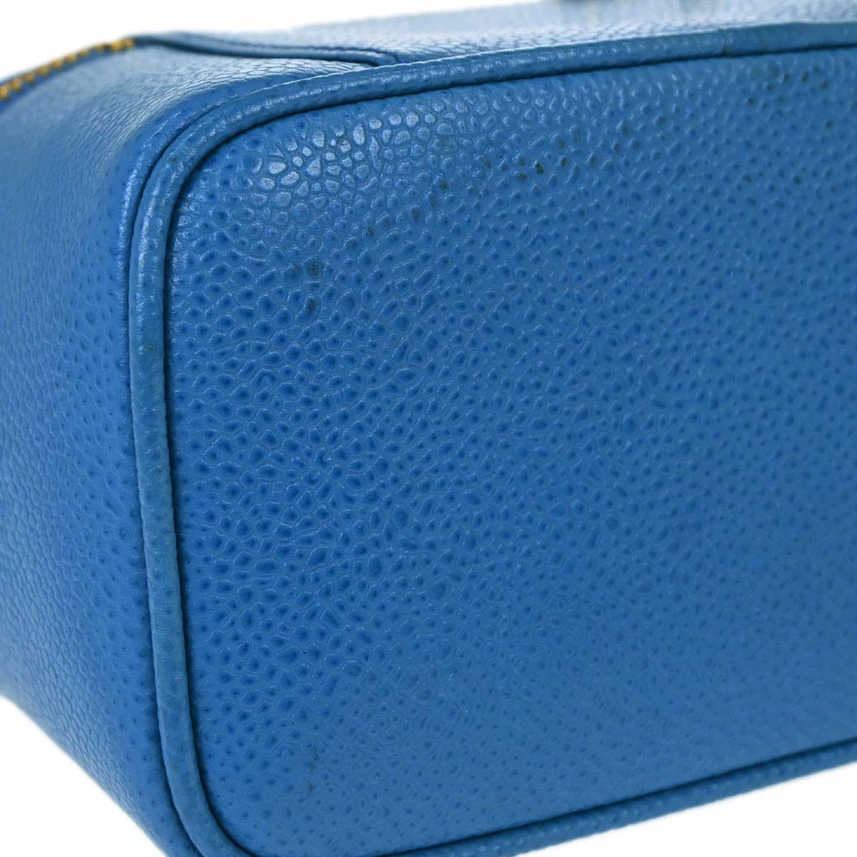 Chanel 1997 - 1999 Blue Caviar Skin Timeless Vanity Handbag