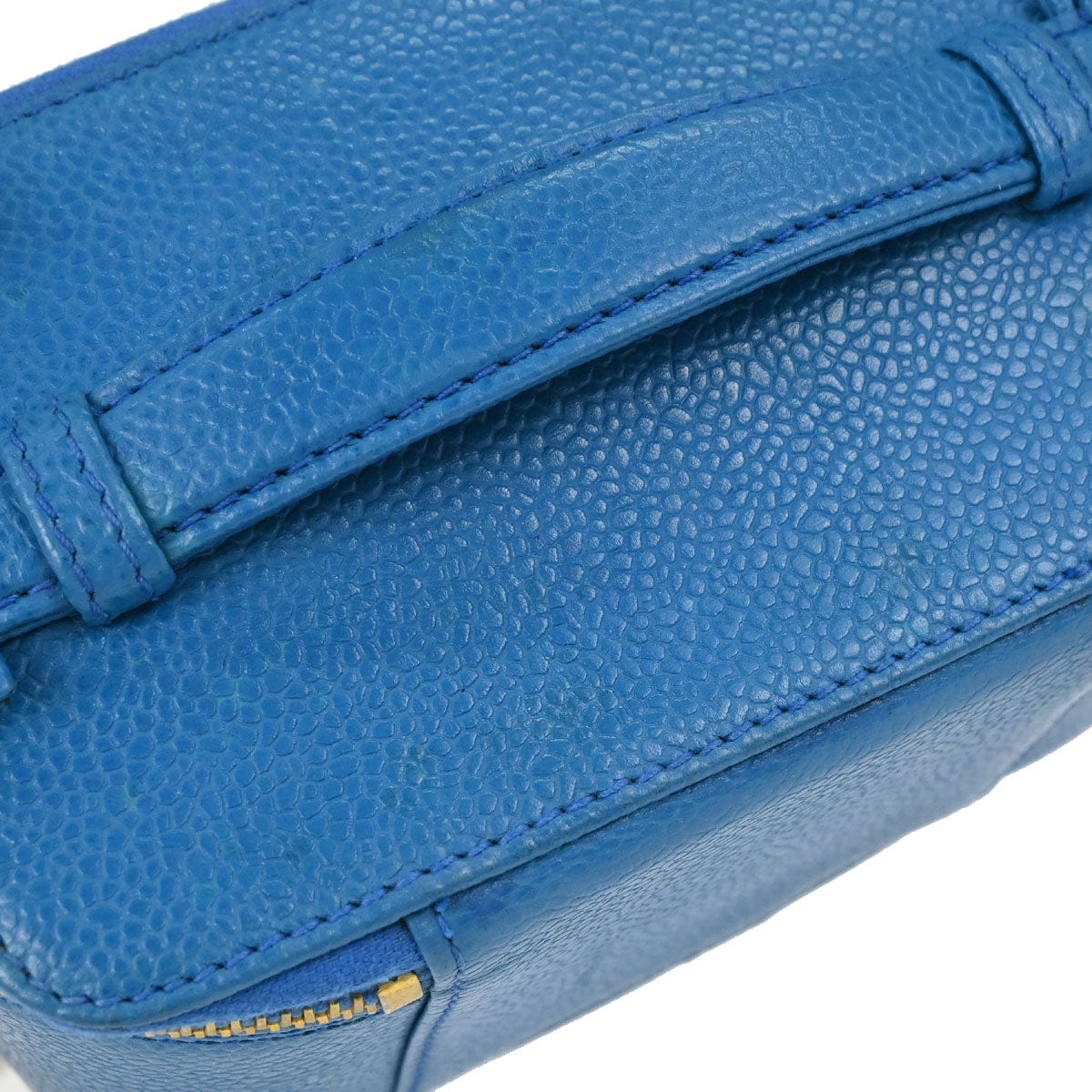 Chanel 1997 - 1999 Blue Caviar Skin Timeless Vanity Handbag