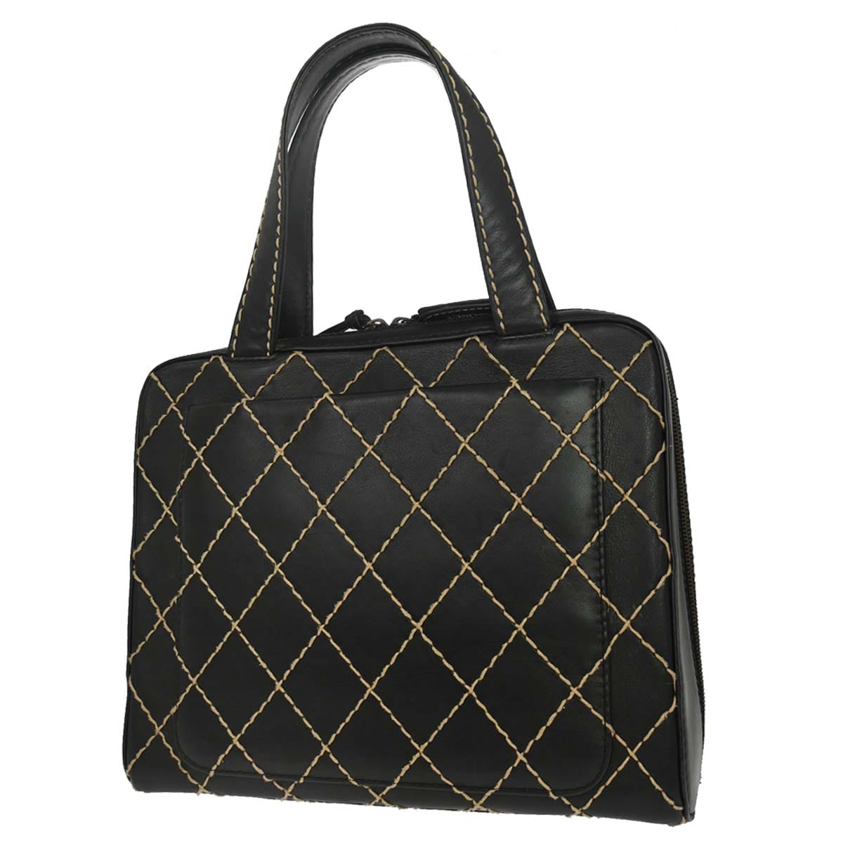 Chanel 2000 - 2002 Black Calfskin Wild Stitch Handbag