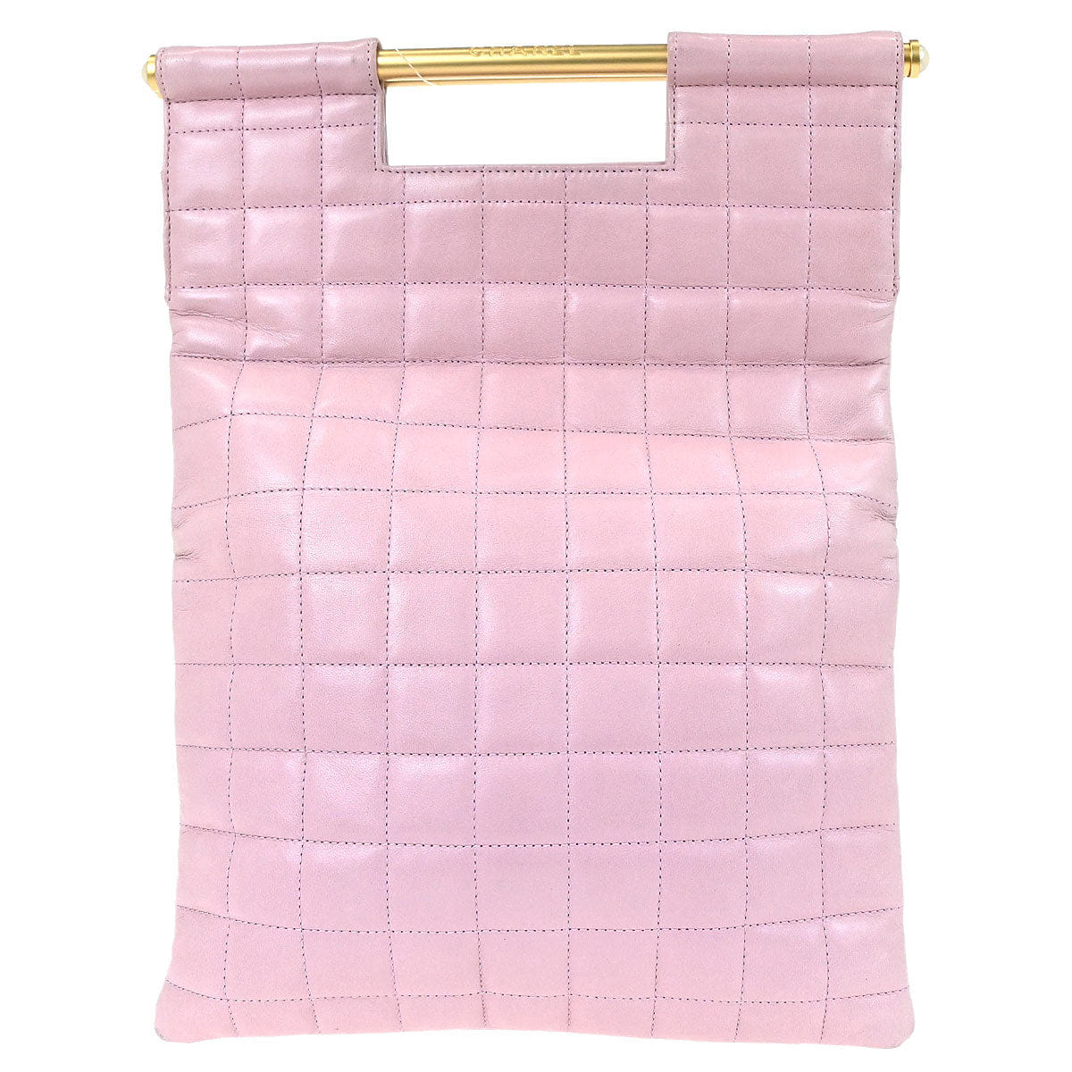 Chanel 1997 - 1999 Pink Lambskin Choco Bar Handbag