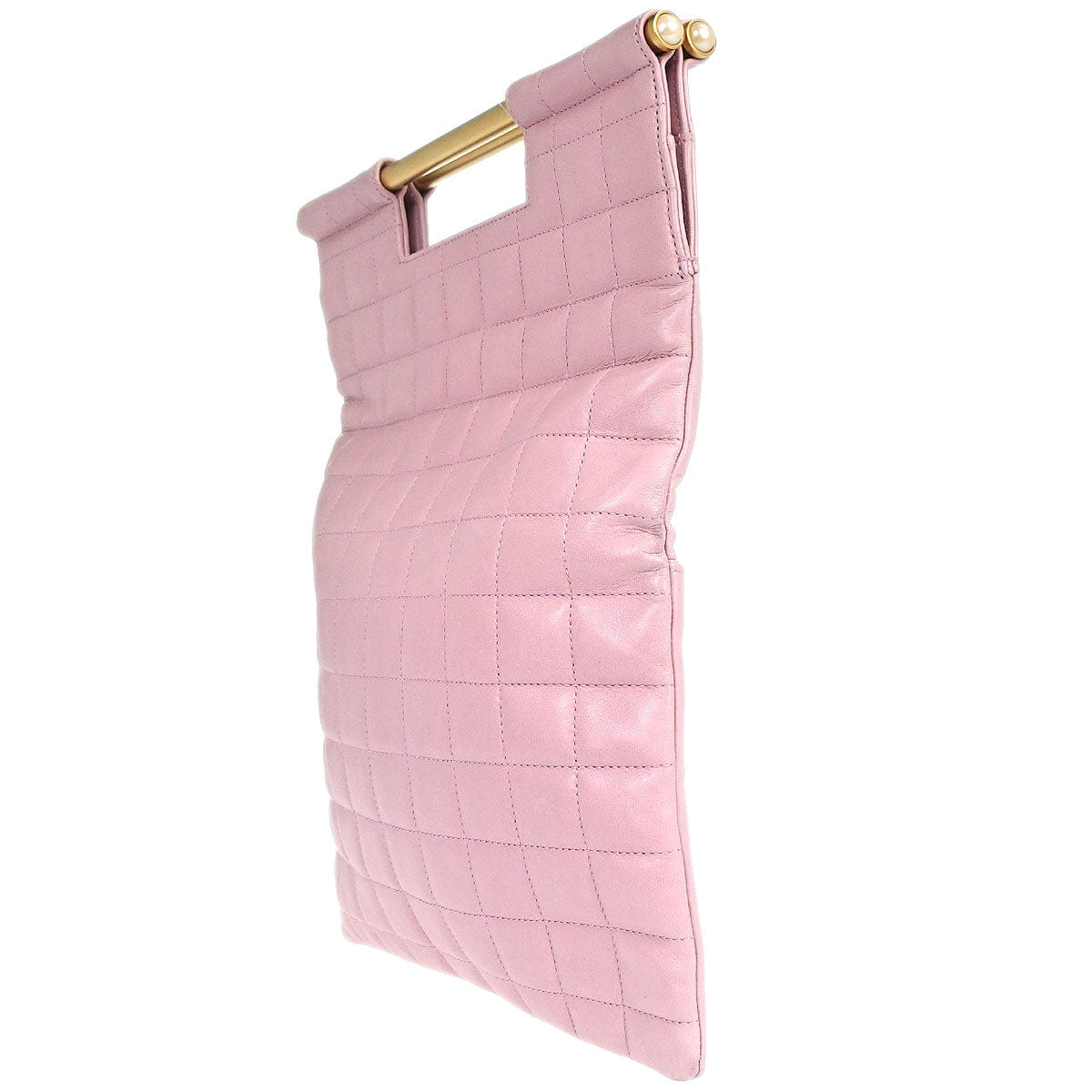 Chanel 1997 - 1999 Pink Lambskin Choco Bar Handbag