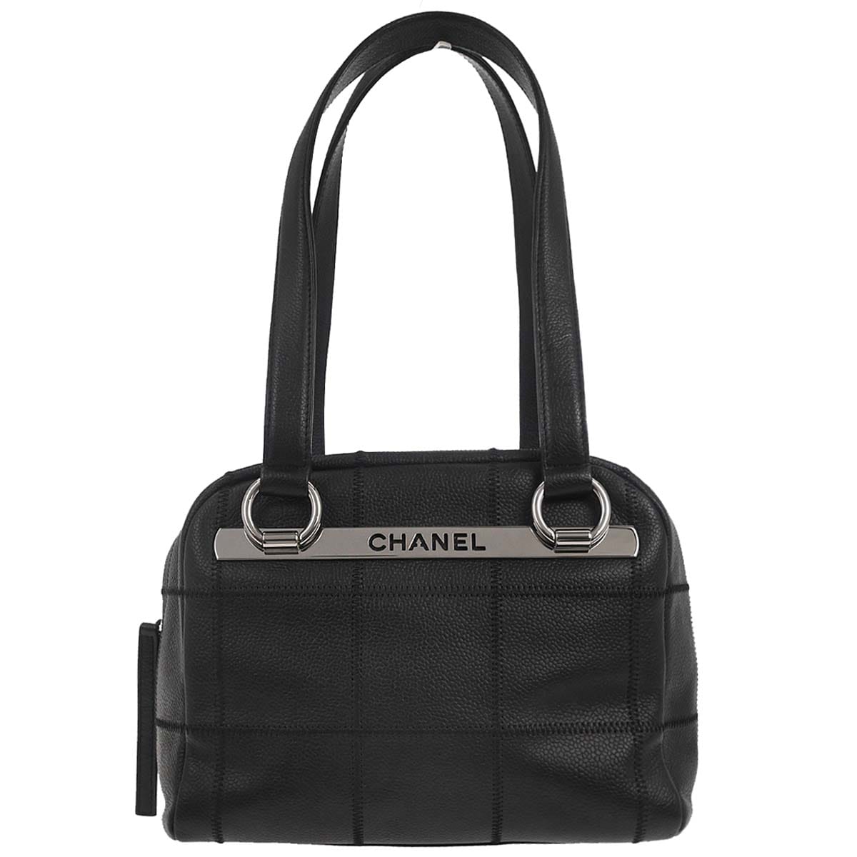 Chanel 2005 - 2006 Black Caviar Skin Choco Bar Handbag