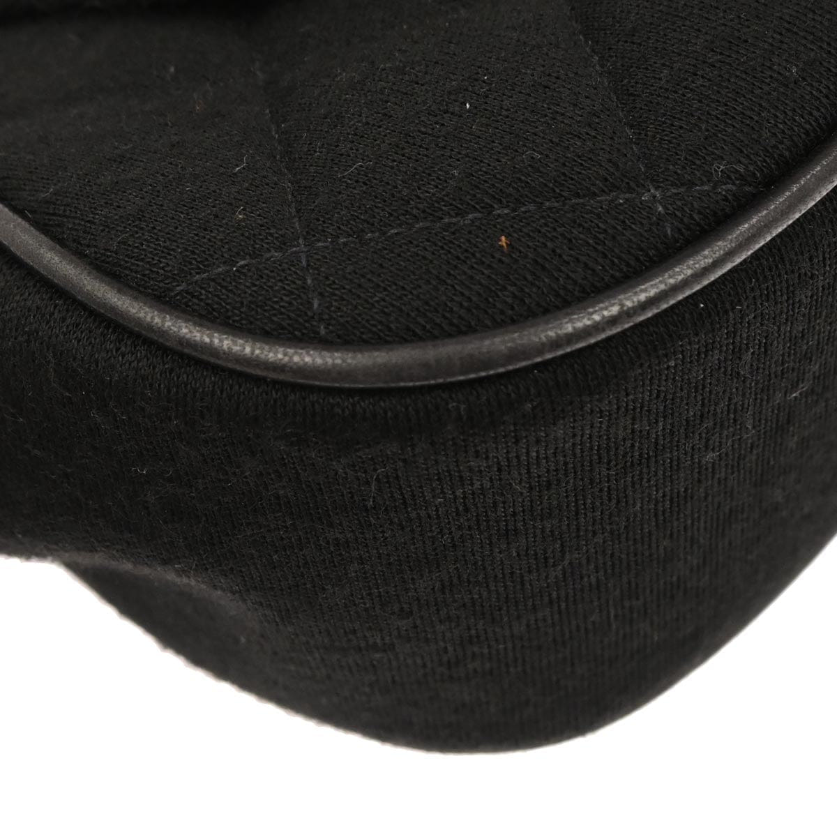 Chanel 1994 - 1996 Black Cotton Mademoiselle Lock Handbag