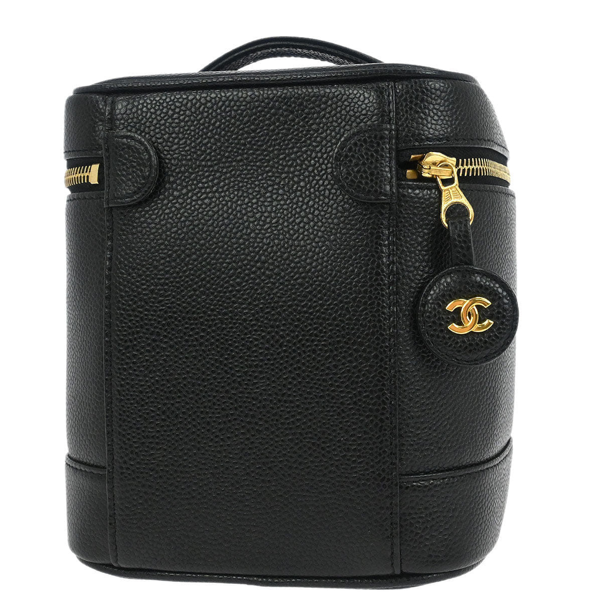 Chanel 2005 - 2006 Black Caviar Skin Timeless Vanity Handbag