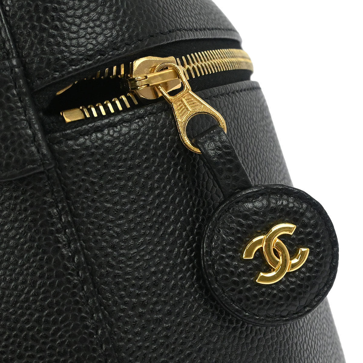 Chanel 2005 - 2006 Black Caviar Skin Timeless Vanity Handbag