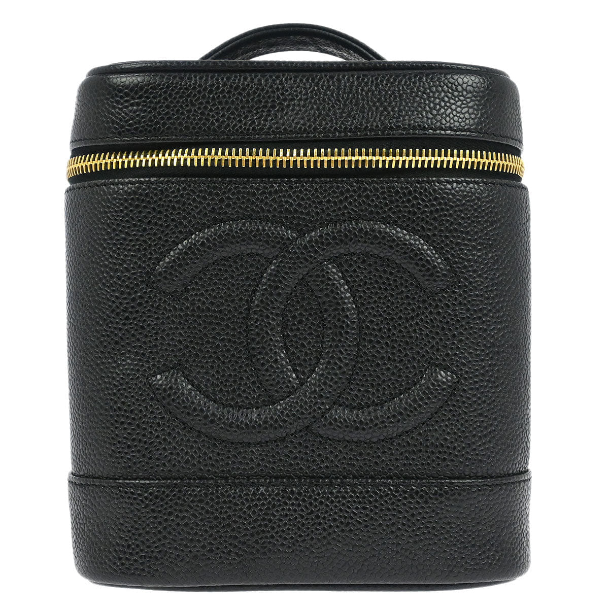Chanel 2002 - 2003 Black Caviar Skin Timeless Vanity Handbag