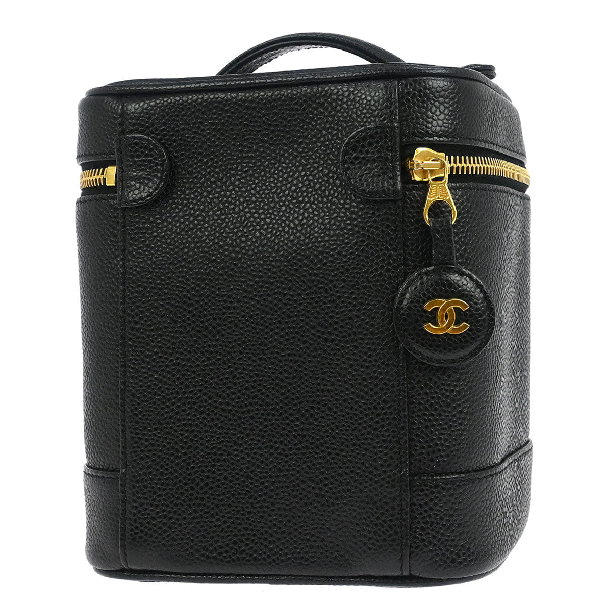Chanel 2002 - 2003 Black Caviar Skin Timeless Vanity Handbag