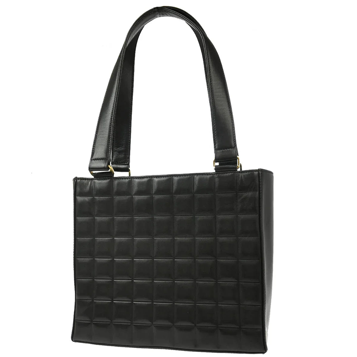 Chanel 2001 - 2003 Black Lambskin Choco Bar Handbag