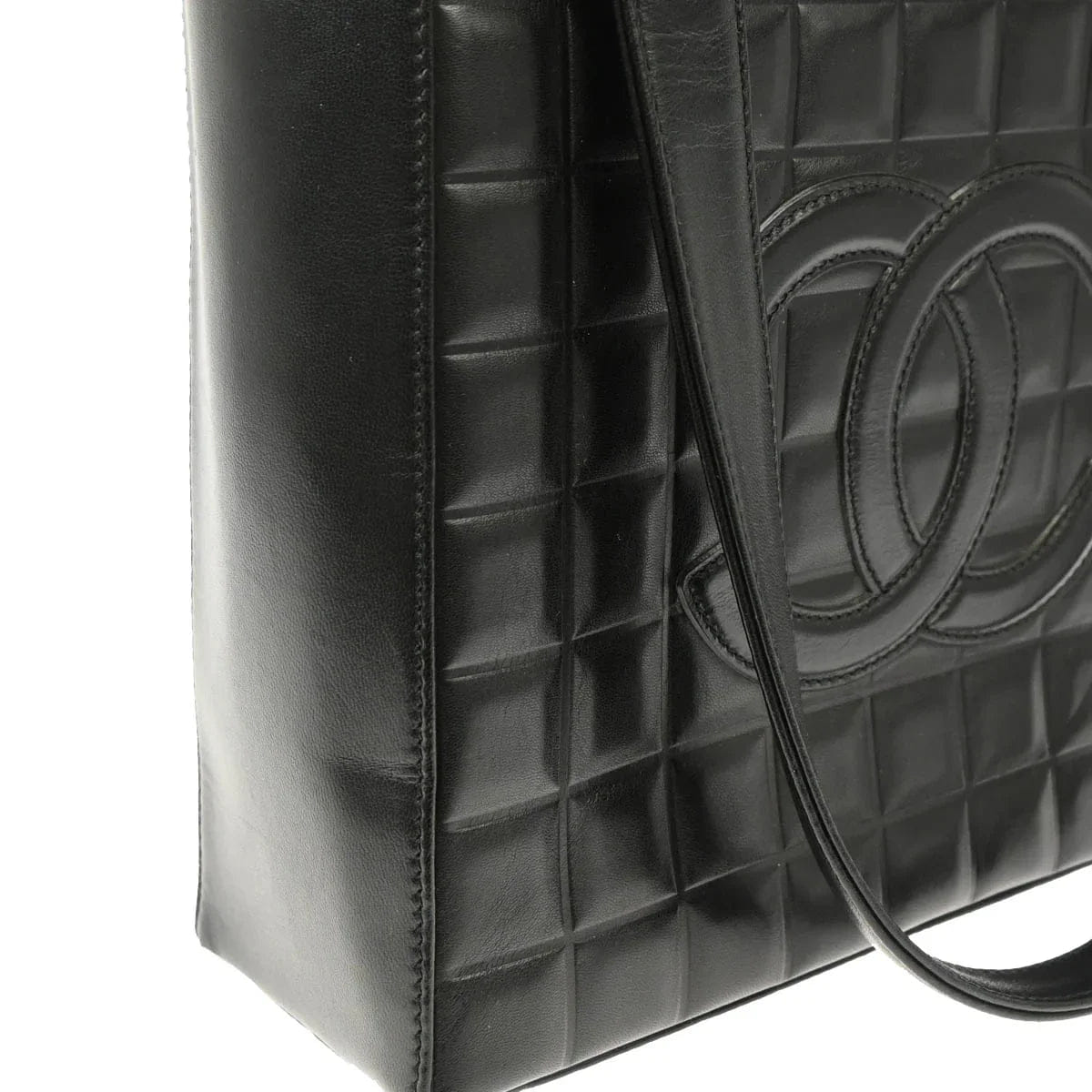 Chanel 2001 - 2003 Black Lambskin Choco Bar Handbag