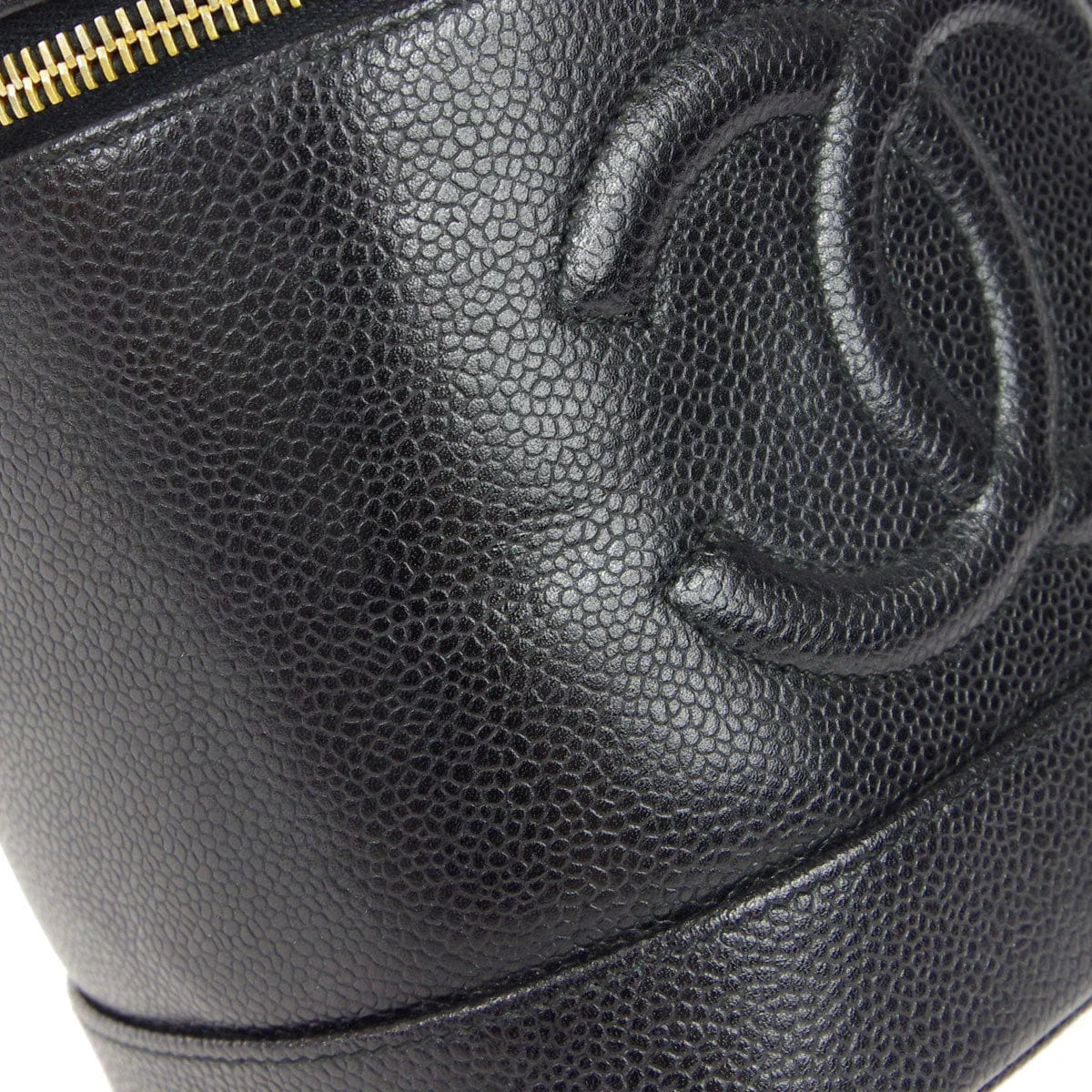 Chanel 1997 - 1999 Vanity Handbag Black Caviar