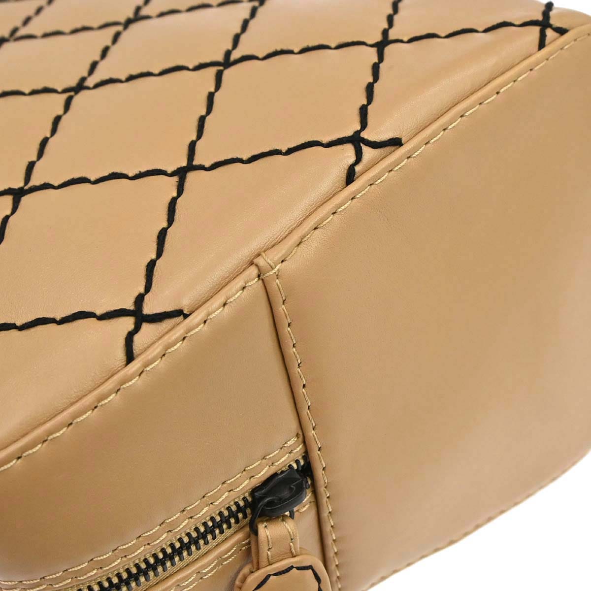 Chanel 2000 - 2002 Beige Calfskin Wild Stitch Handbag